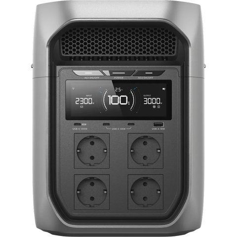 Зарядна станція EcoFlow DELTA 3 Max Plus, 3000 Вт, 2048 Вт*год (електростанція для дому, UPS, ДБЖ) EU  EFD-3MPl фото